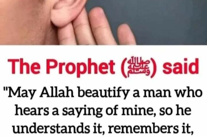 May Allah beautify a man…